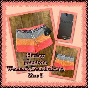 NWT- Hurley PHANTOM Size 5 -Womens Swim Board Shorts